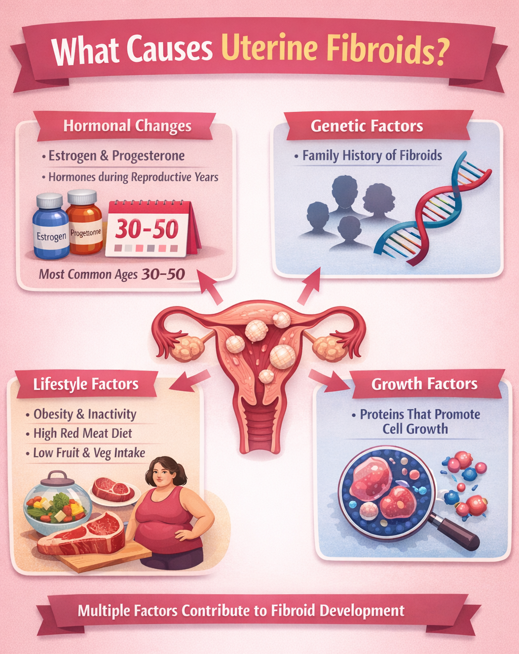What causes uterine fibroids_