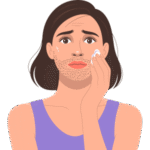 Excessive hair growth on the face and body 