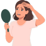 Thinning hair or <br>hair loss 